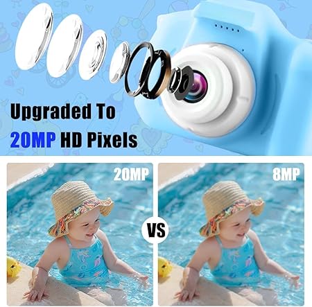 Mini Digital Camera for Kids – Photo & Video Recording Toy with Cute Design (Random Colors)