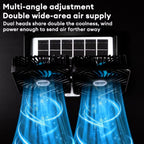 Portable Air Conditioner Mist Fan Big Size – 3-in-1 Mini AC Air Cooler with Ice Mist, LED Lights & Adjustable Speed
