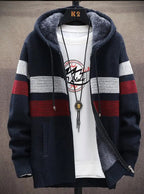 Men’s Grey & White Graphic Oversized Hoodie | Stylish Printed Pullover Sweatshirt | Winter Streetwear
