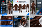 Men's Brown & Grey Half-Zip Tracksuit Set | Urban Sprint